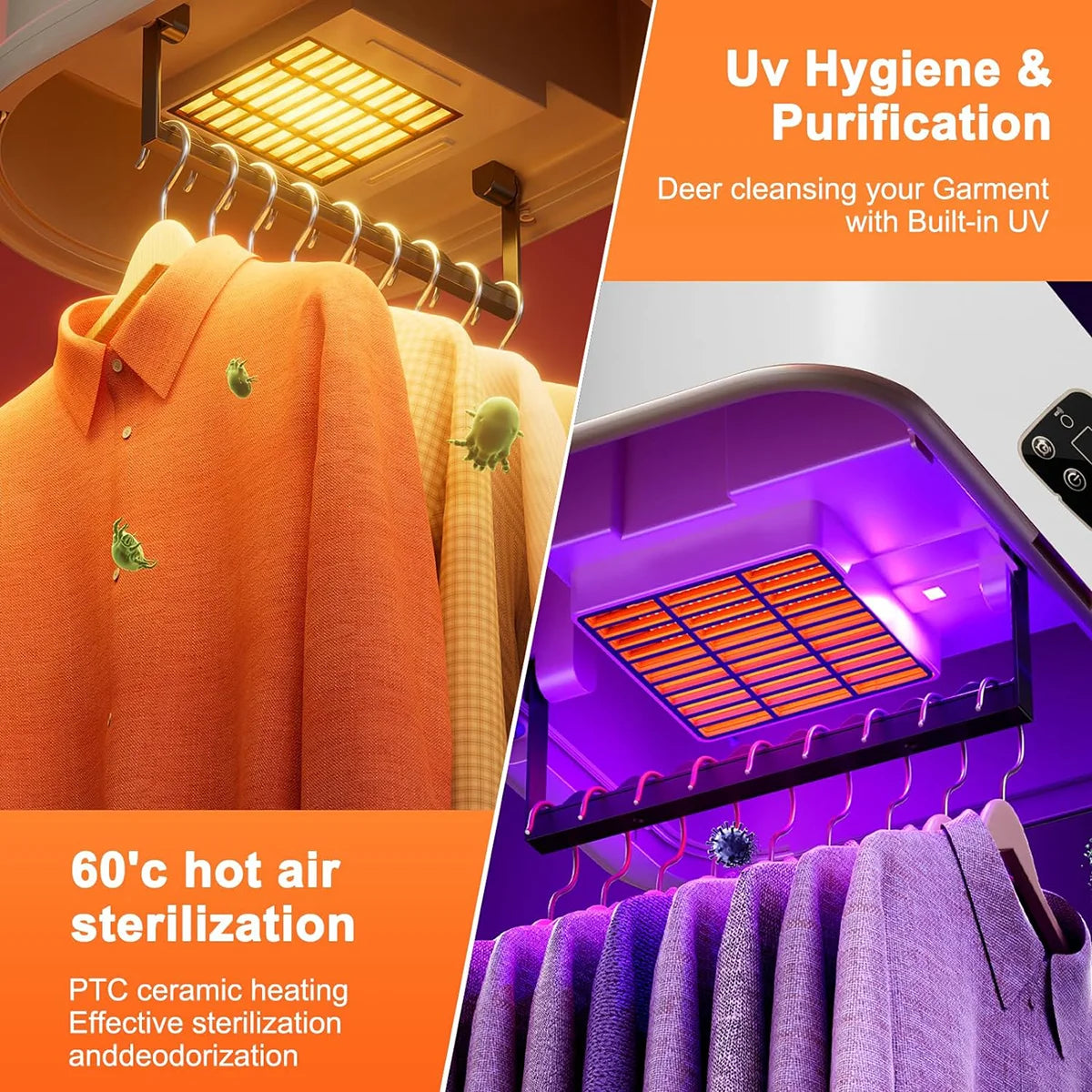 Portable Clothes Dryer,Mini Laundry Dryers with Remote Control, Small Compact Foldable Electric Drying Machine with Dry Bag for Travel,Rv, Home,Apartment