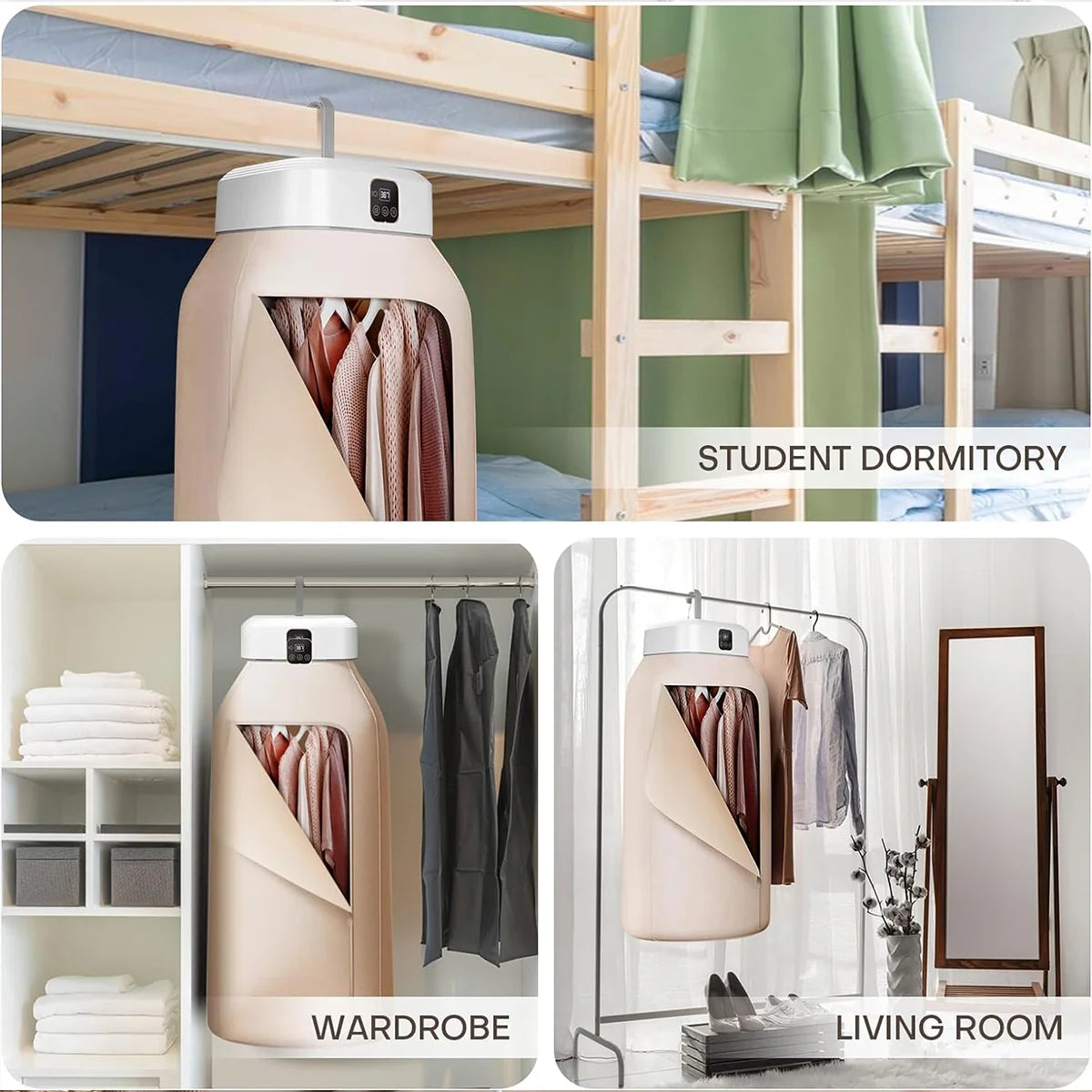 Portable Clothes Dryer,Mini Laundry Dryers with Remote Control, Small Compact Foldable Electric Drying Machine with Dry Bag for Travel,Rv, Home,Apartment