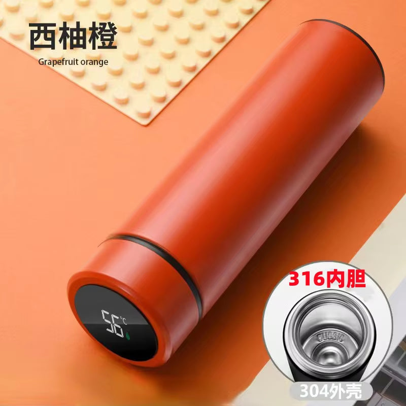316L Stainless Steel Thermos Bottle Insulated Cup Temperature Display Smart Thermos Water Bottle Intelligent Vacuum Flasks