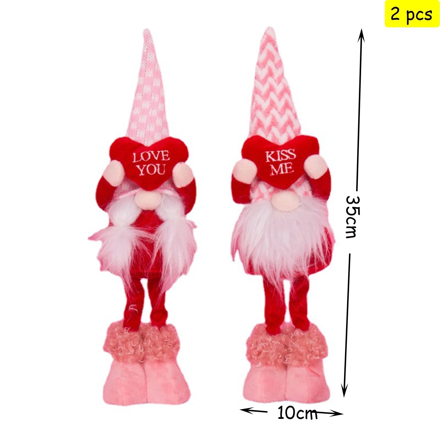 Valentines Day Decor -  2PCS Valentine Gnomes Plush Decorations Valentines Day Decoration,Valentine'S Day Home Table Elf Gnomes Decor Rudolph Doll Wedding Ornaments Gift (2PCS)