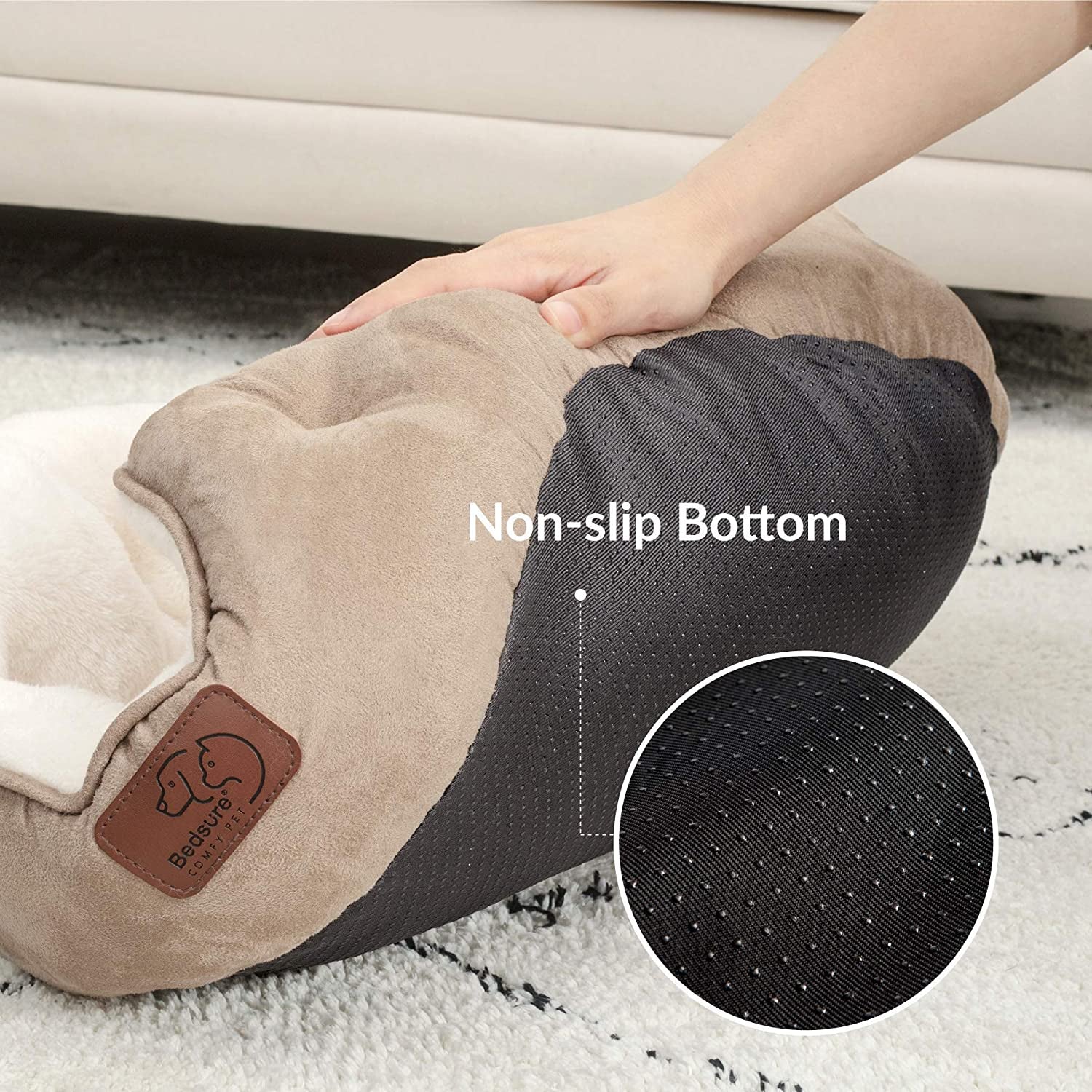 Small Dog Bed for Small Dogs Washable - round Cat Beds for Indoor Cats, round Pet Bed for Puppy and Kitten with Slip-Resistant Bottom, 20 Inches