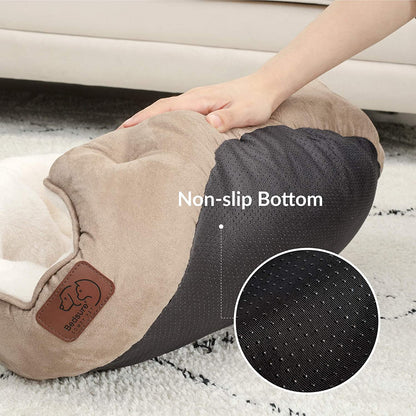 Small Dog Bed for Small Dogs Washable - round Cat Beds for Indoor Cats, round Pet Bed for Puppy and Kitten with Slip-Resistant Bottom, 20 Inches