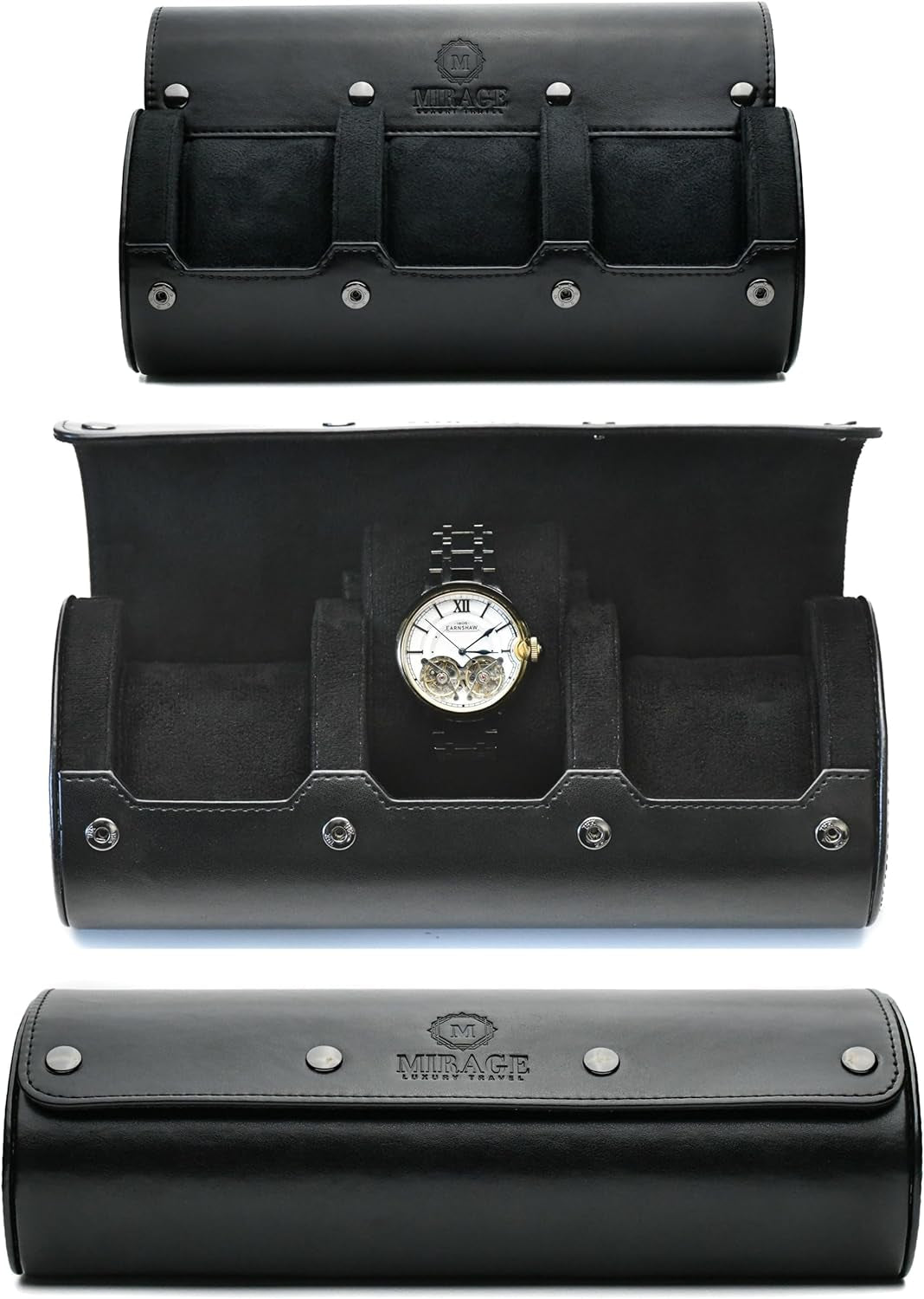 Watch Case for Men - Watch Roll Travel Case - Storage Organizer and Display - Mirage Watch Roll Cases…