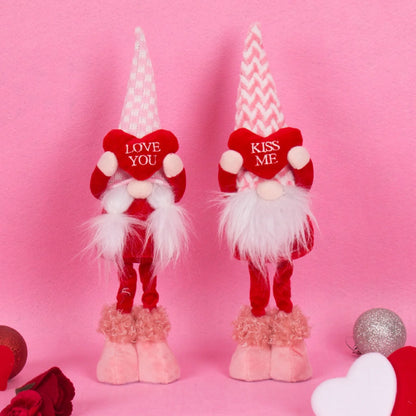 Valentines Day Decor -  2PCS Valentine Gnomes Plush Decorations Valentines Day Decoration,Valentine'S Day Home Table Elf Gnomes Decor Rudolph Doll Wedding Ornaments Gift (2PCS)