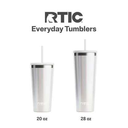 28 Oz Ceramic Lined Everyday Tumbler, Spill-Resistant Straw Lid, Beach