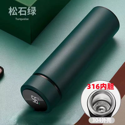 316L Stainless Steel Thermos Bottle Insulated Cup Temperature Display Smart Thermos Water Bottle Intelligent Vacuum Flasks