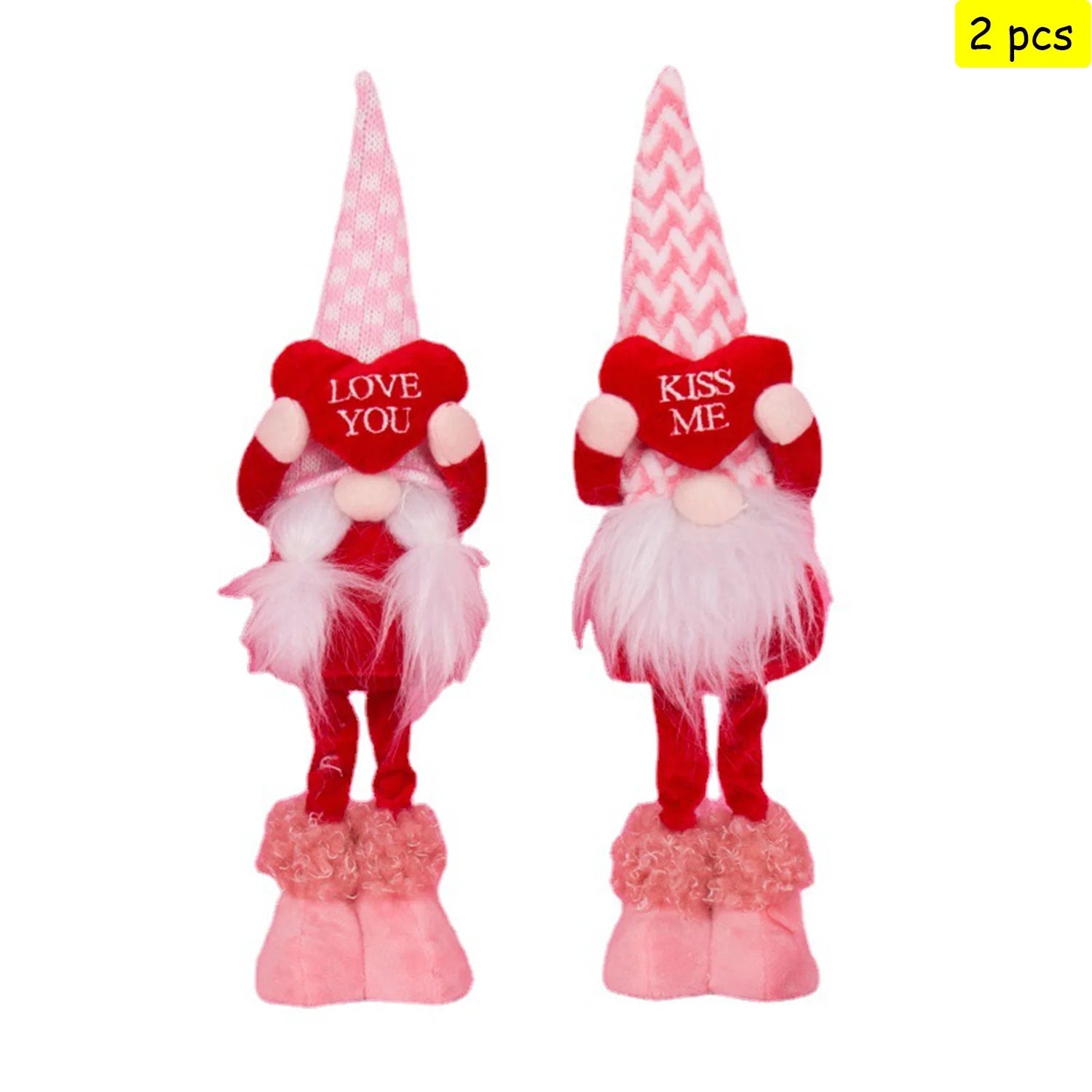 Valentines Day Decor -  2PCS Valentine Gnomes Plush Decorations Valentines Day Decoration,Valentine'S Day Home Table Elf Gnomes Decor Rudolph Doll Wedding Ornaments Gift (2PCS)