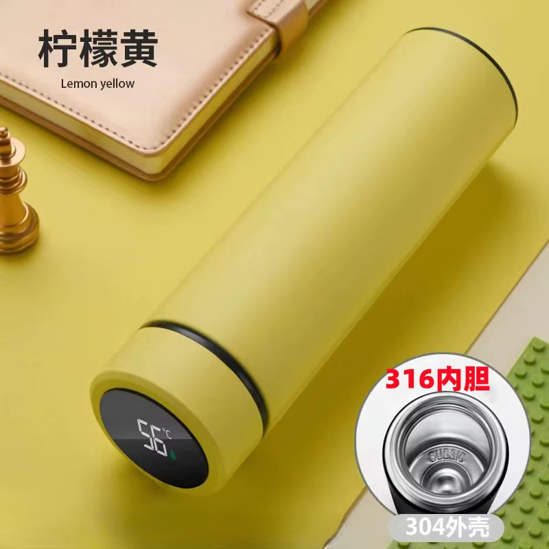 316L Stainless Steel Thermos Bottle Insulated Cup Temperature Display Smart Thermos Water Bottle Intelligent Vacuum Flasks