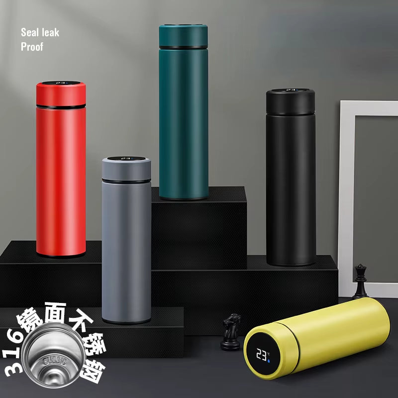 316L Stainless Steel Thermos Bottle Insulated Cup Temperature Display Smart Thermos Water Bottle Intelligent Vacuum Flasks