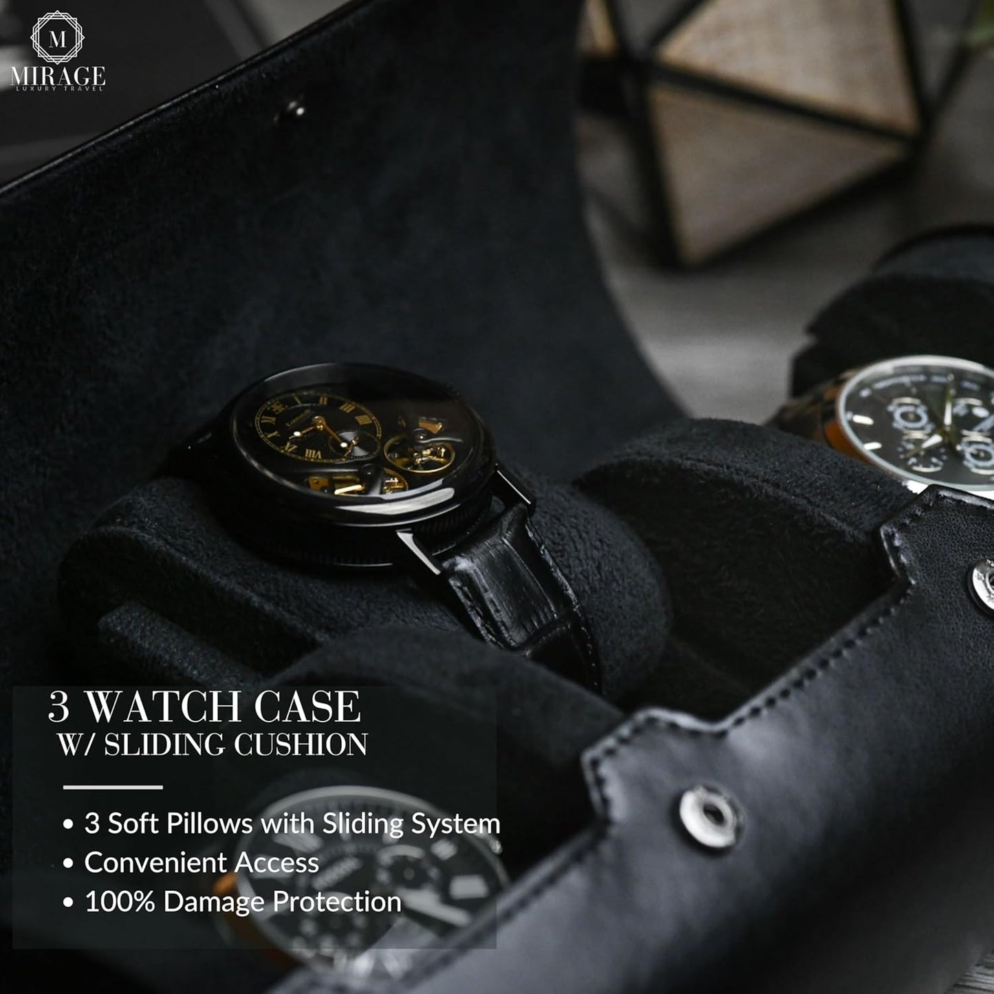 Watch Case for Men - Watch Roll Travel Case - Storage Organizer and Display - Mirage Watch Roll Cases…