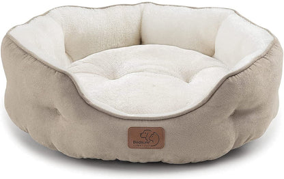 Small Dog Bed for Small Dogs Washable - round Cat Beds for Indoor Cats, round Pet Bed for Puppy and Kitten with Slip-Resistant Bottom, 20 Inches