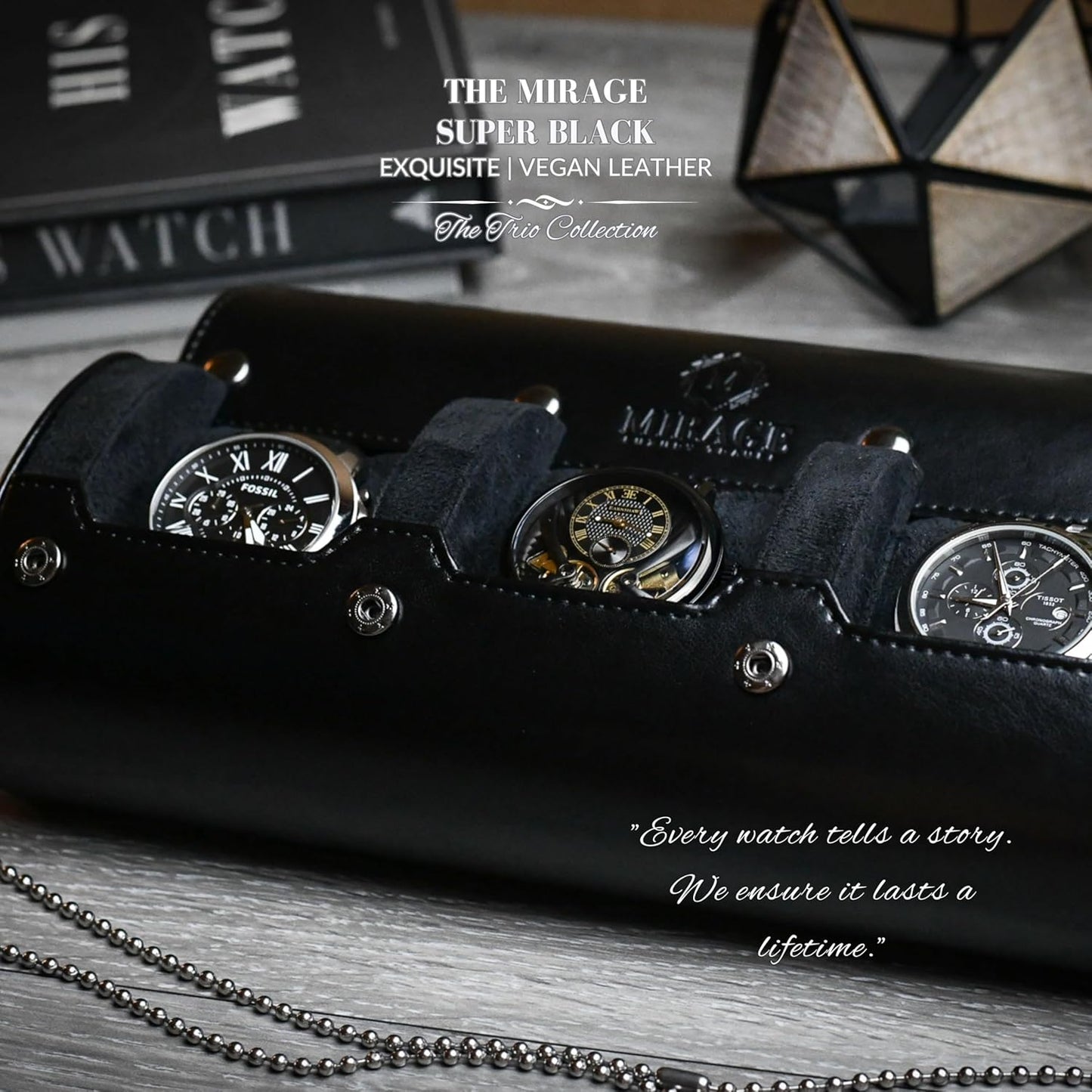 Watch Case for Men - Watch Roll Travel Case - Storage Organizer and Display - Mirage Watch Roll Cases…