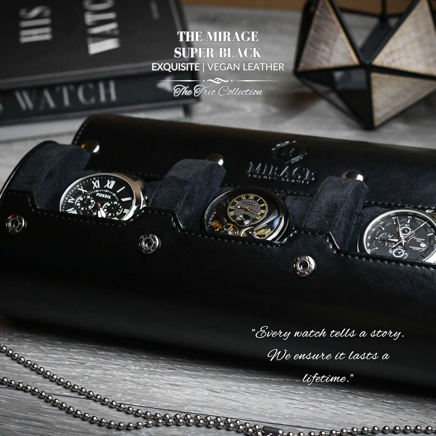 Watch Case for Men - Watch Roll Travel Case - Storage Organizer and Display - Mirage Watch Roll Cases…