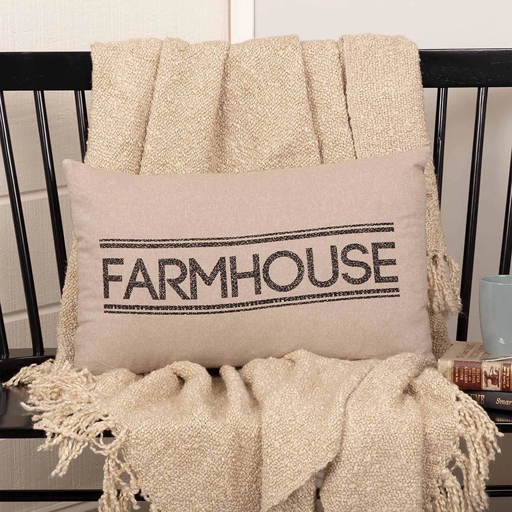 Sawyer Mill 14X22" Rectangular Pillow, Farmhouse, Charcoal